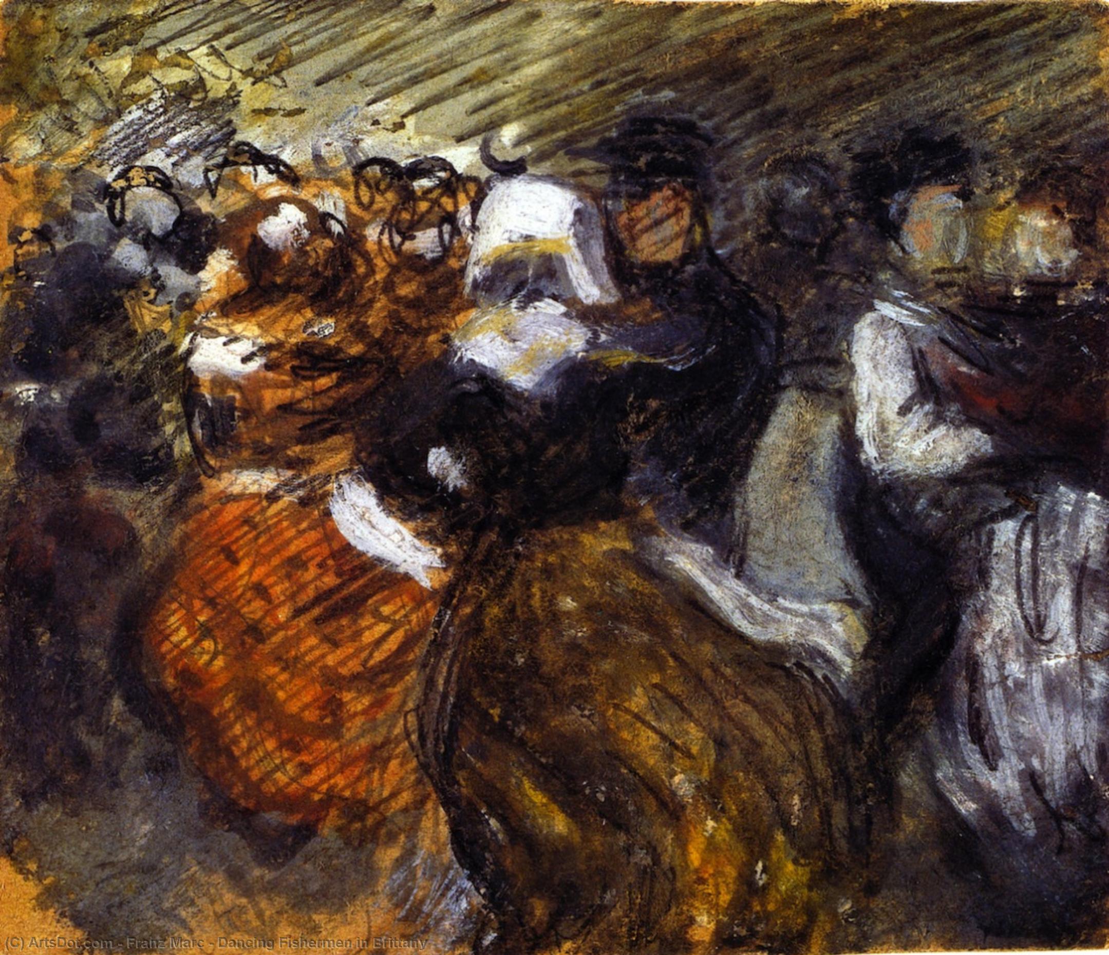 Dancing Fishermen In Brittany — Franz Marc