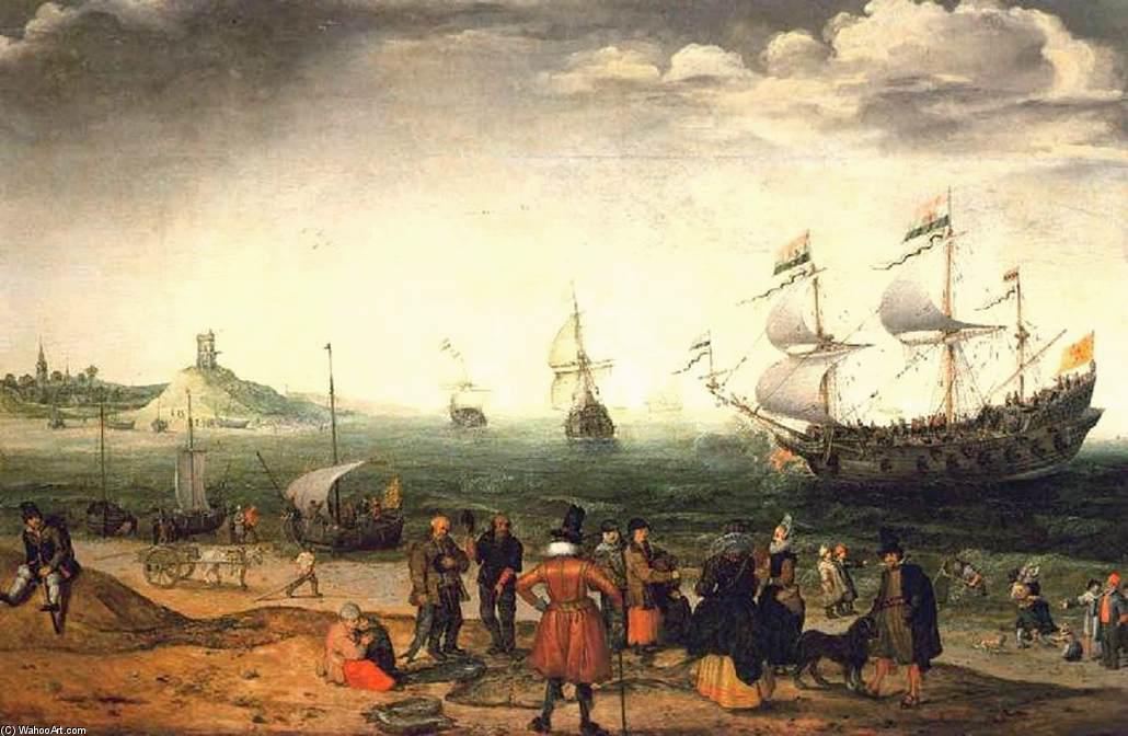 Coastal Landscape With Ships — Adam Willaerts