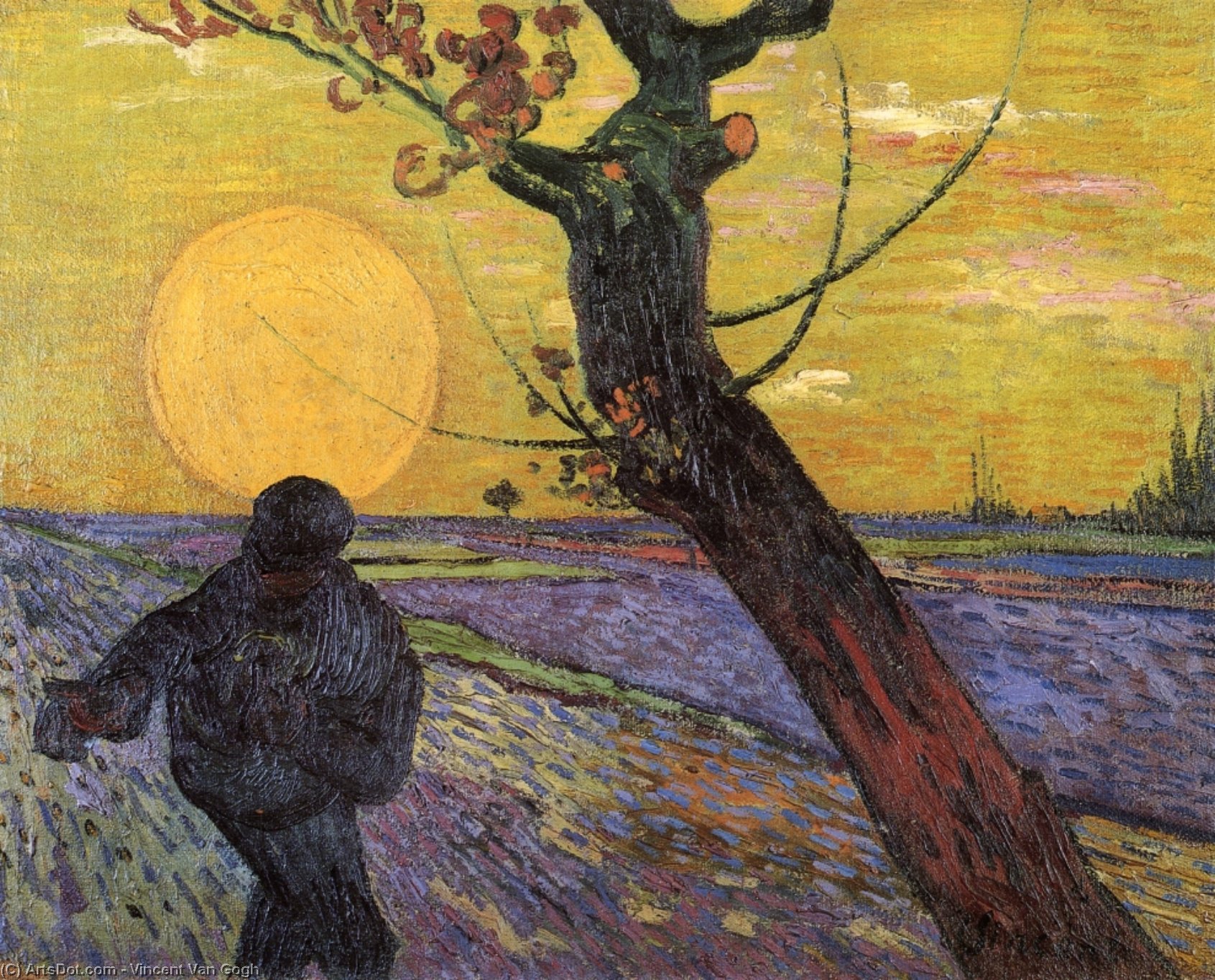 Sower With Setting Sun — Vincent Willem Van Gogh