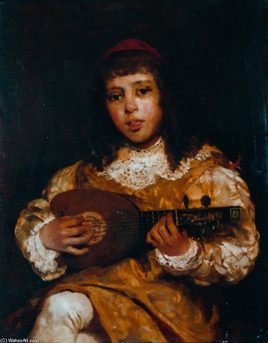 Paggetto Con Mandolino — Gaetano Previati