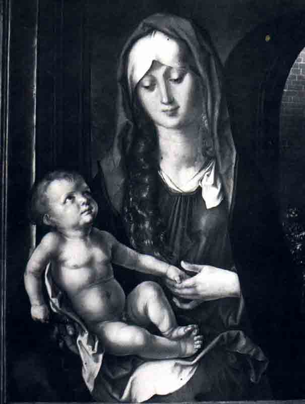 Virgin And Child Before A Arcade — Albrecht Dürer