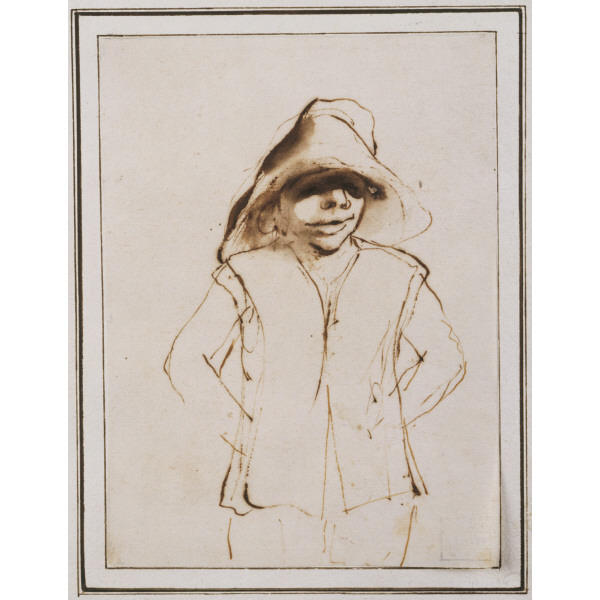 Boy In A Large Hat — Guercino