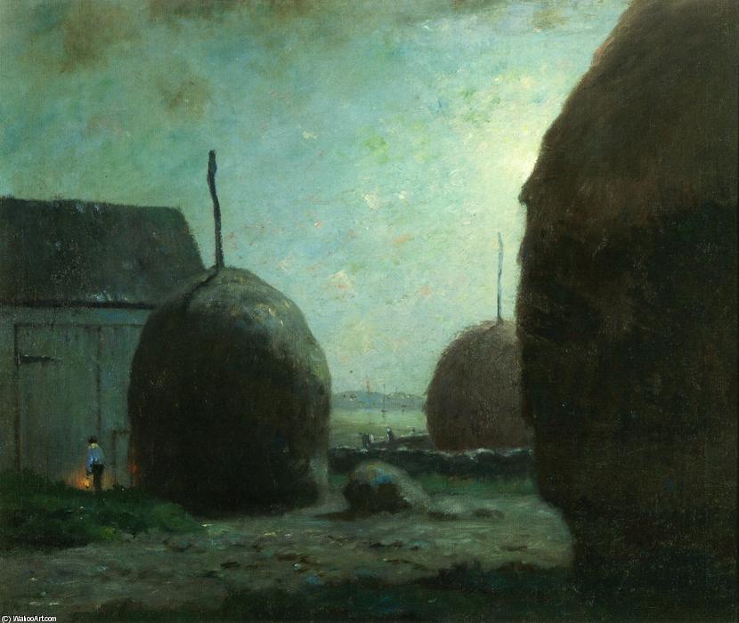 Newbury Haystacks In Moonlight — Dwight William Tryon