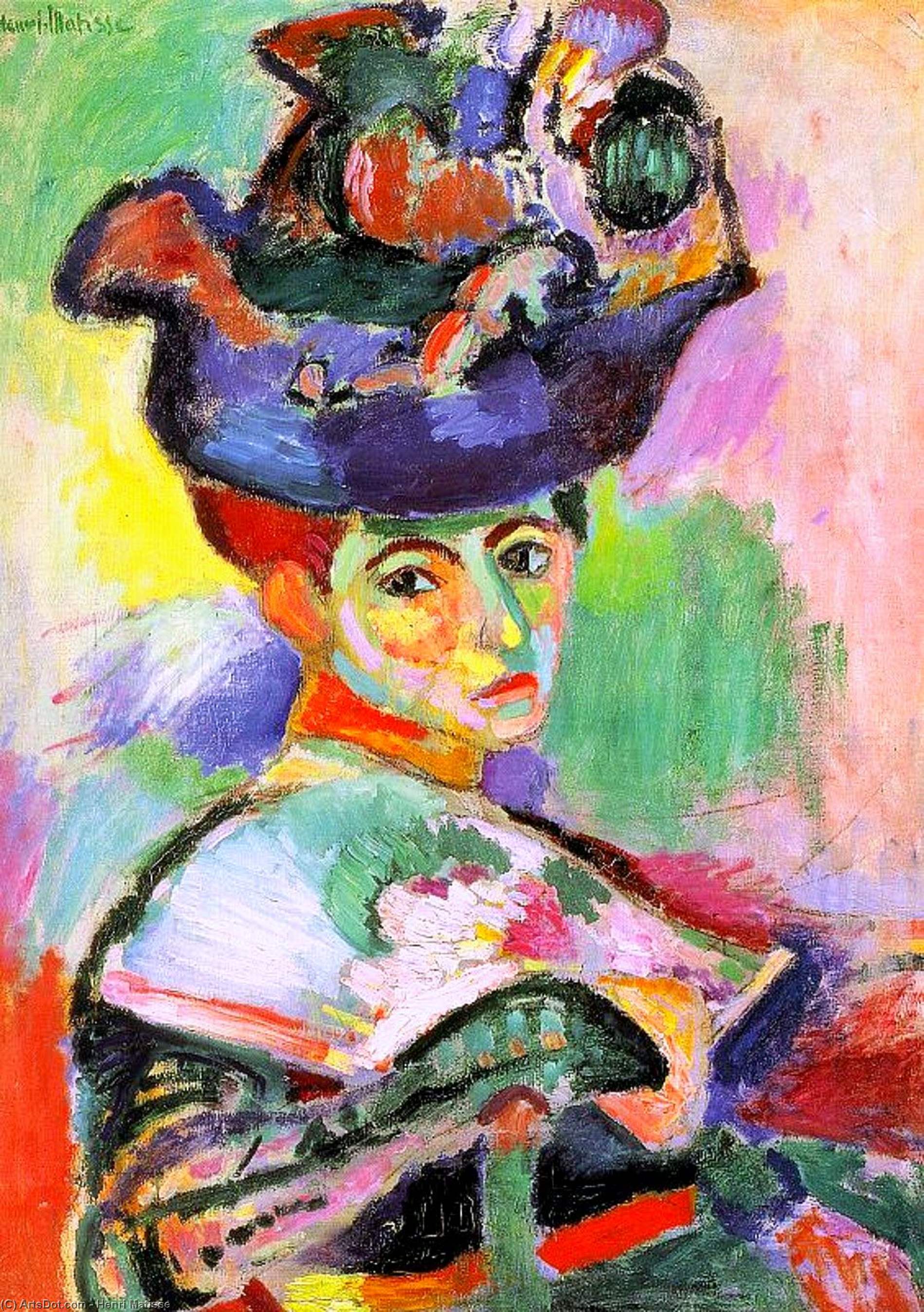 Femme Au Chapeau (woman With Hat), Oil On Canv — Henri Matisse