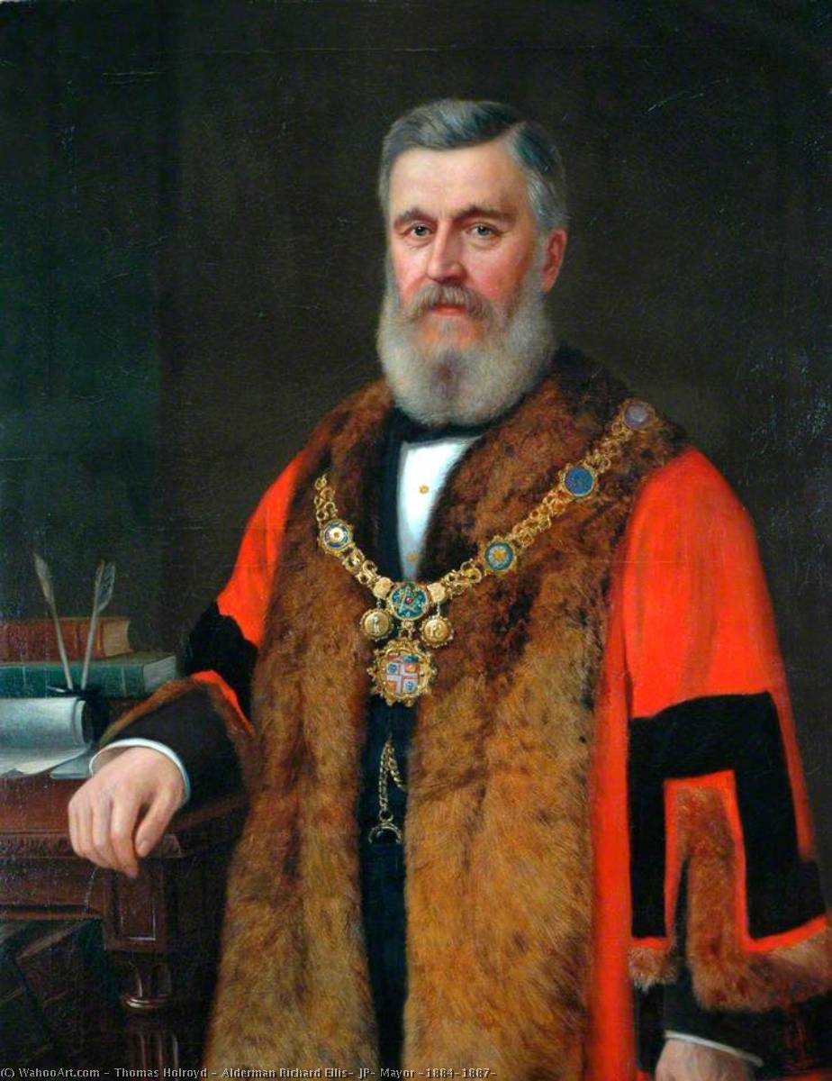 Alderman Richard Ellis, Jp, Mayor (1884–1887) — Thomas Holroyd