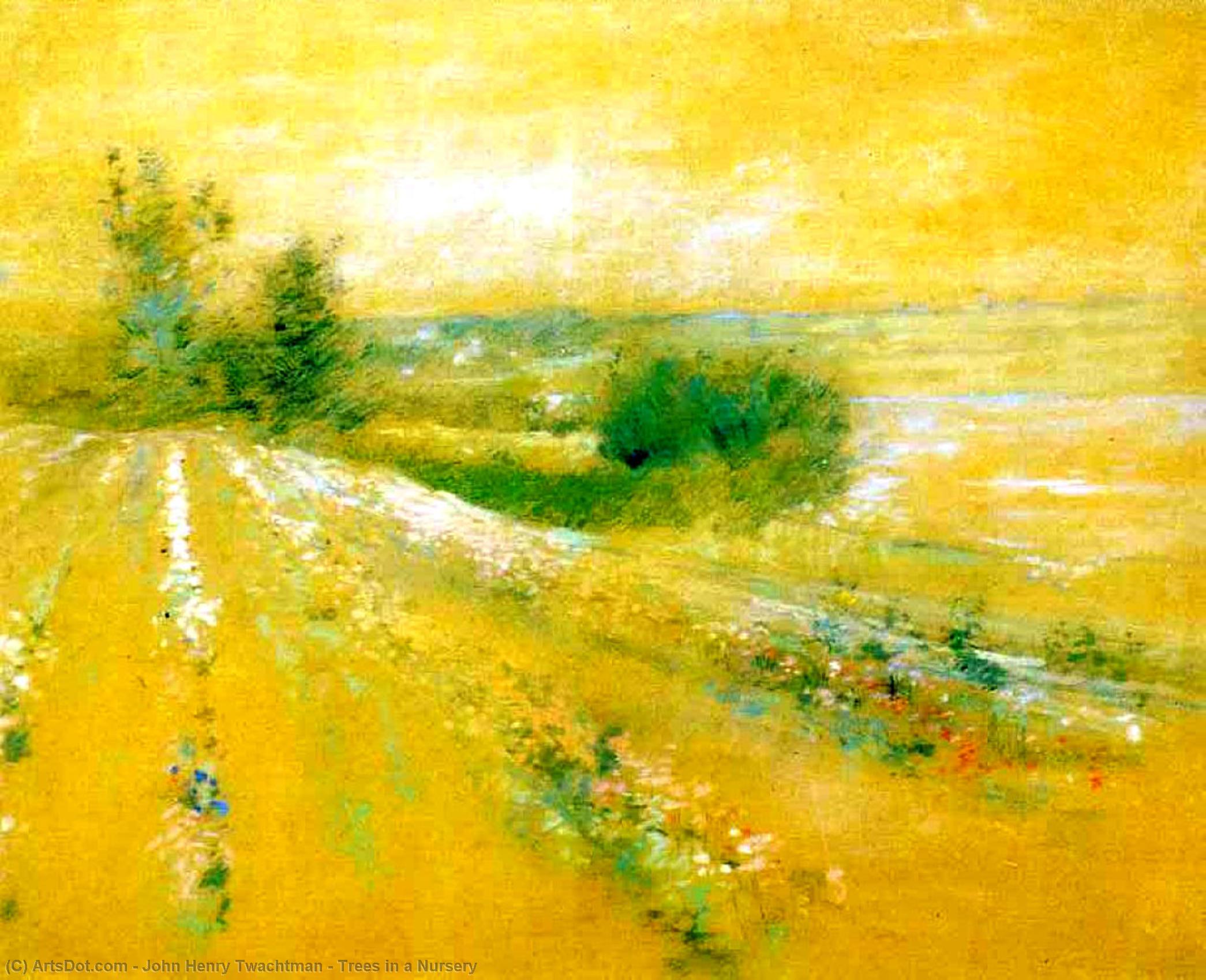 Trees In A Nursery — John Henry Twachtman