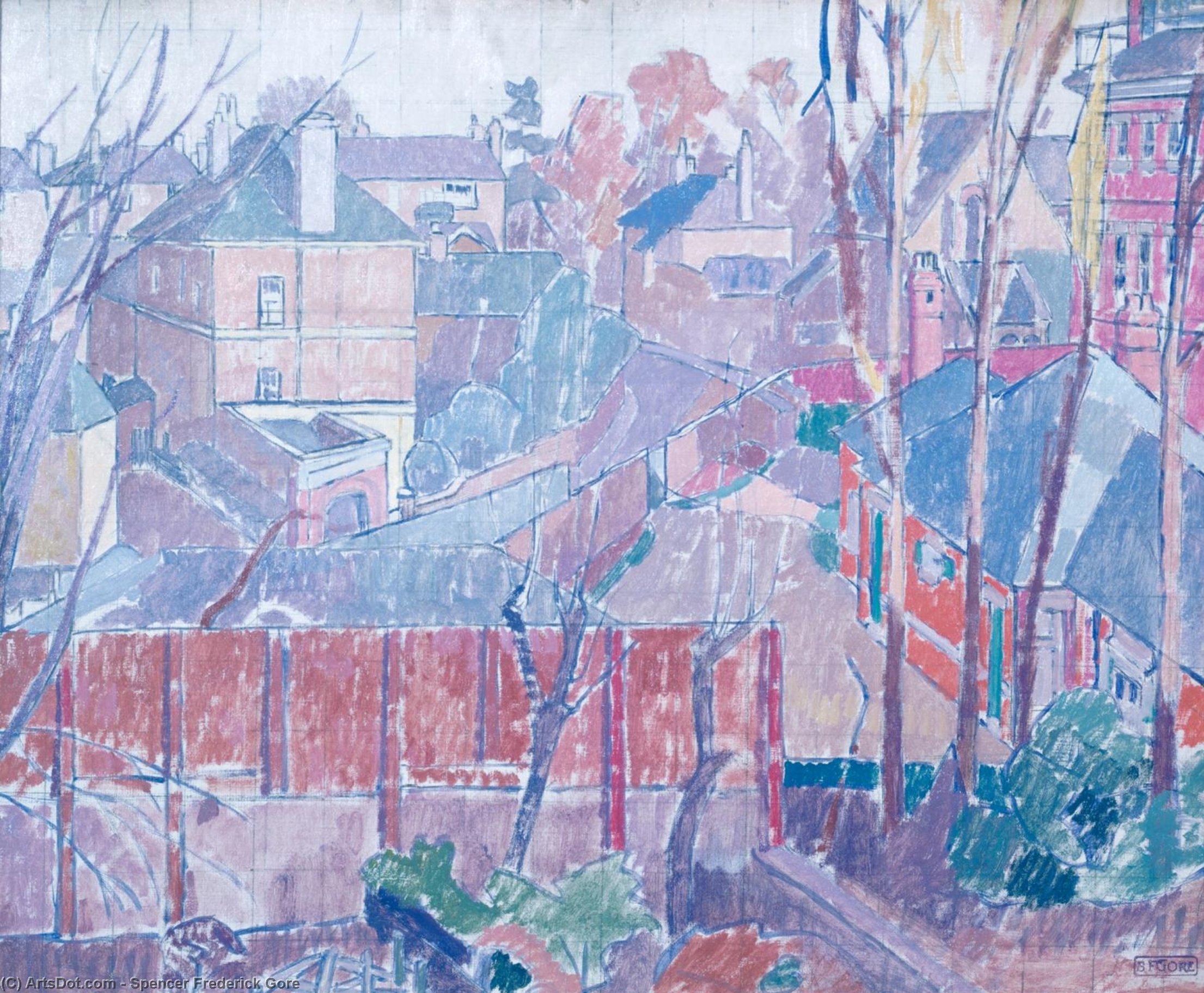 From A Window In Cambrian Road, Richmond — Spencer Frederick Gore