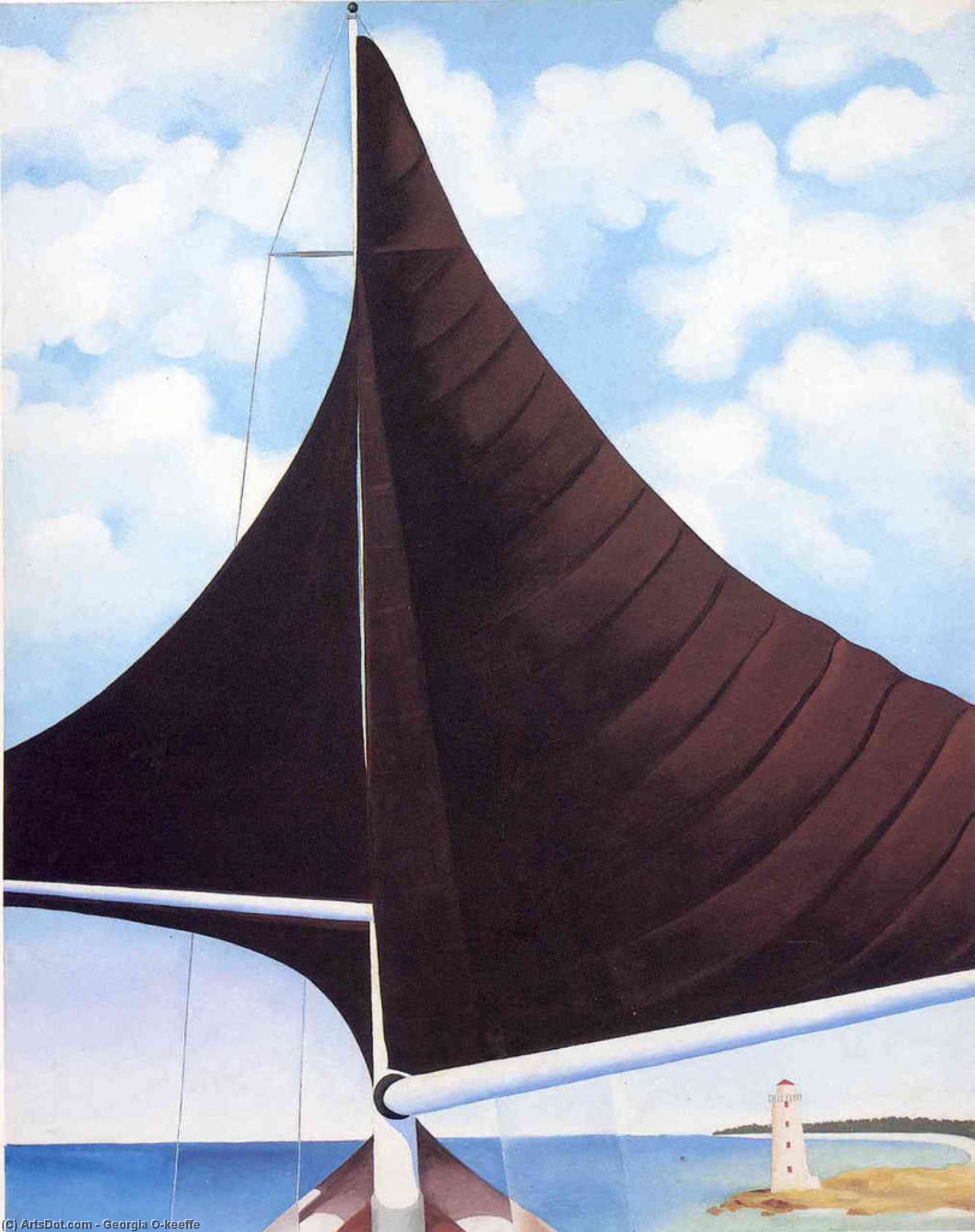 Brown Sail, Wing On Wing, Nassau — Georgia O'keeffe