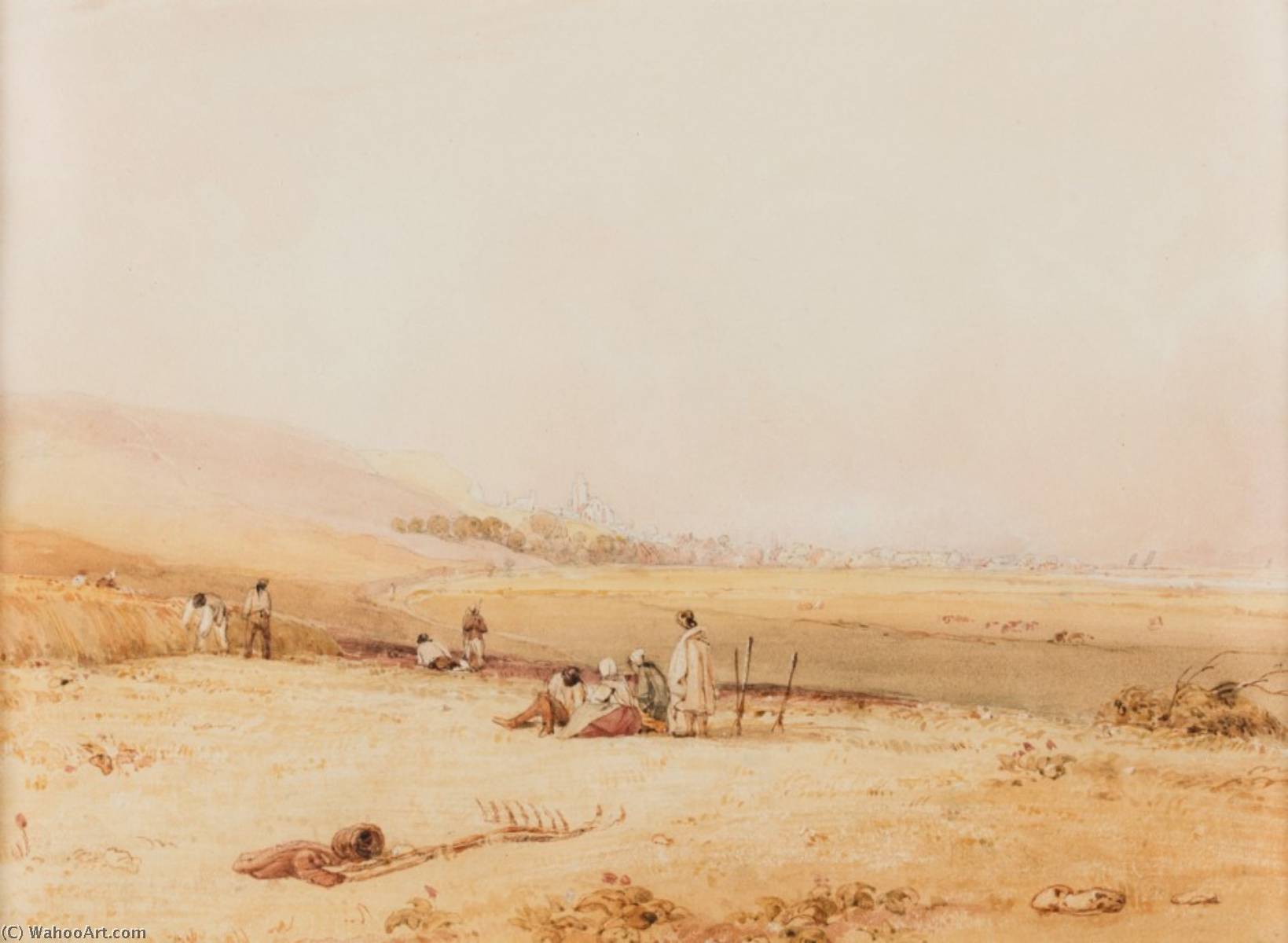 Le Tréport Seen From The Direction Of Eu — Richard Parkes Bonington
