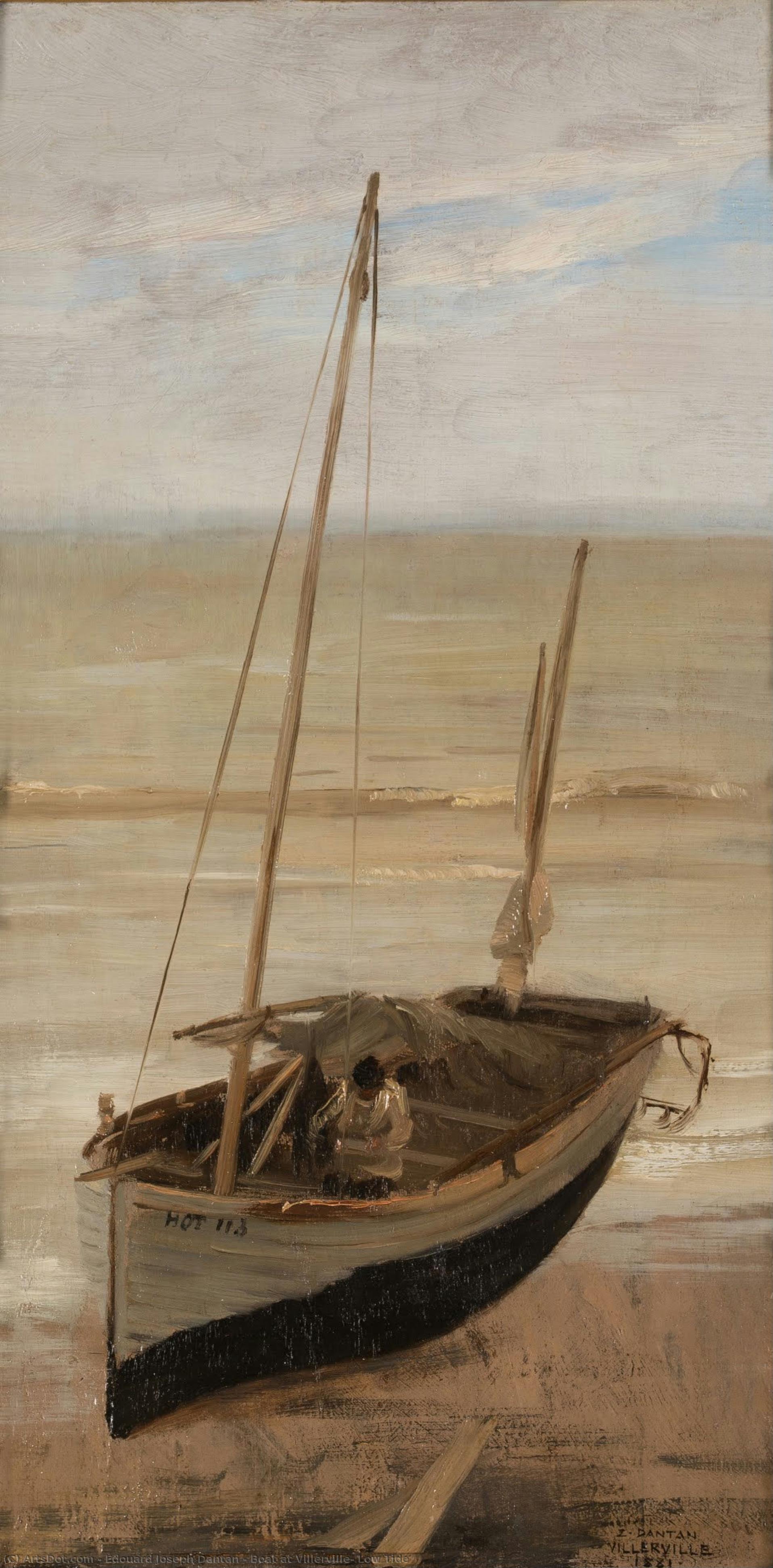 Boat At Villerville, Low Tide — Édouard Joseph Dantan