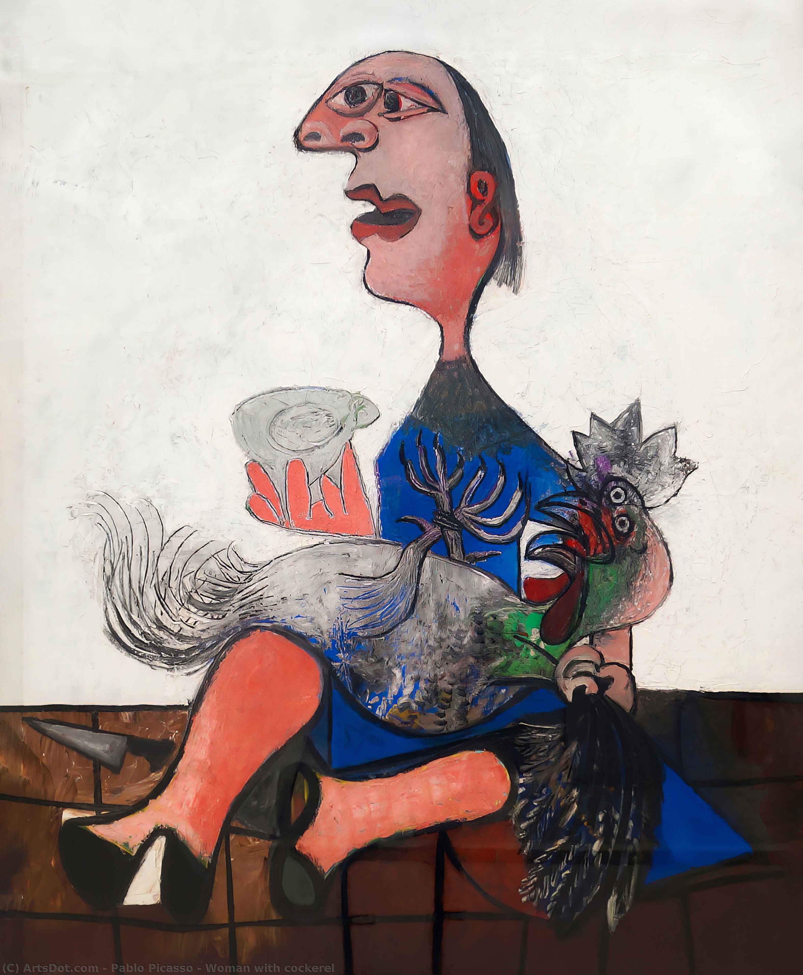 Woman With Cockerel — Pablo Picasso