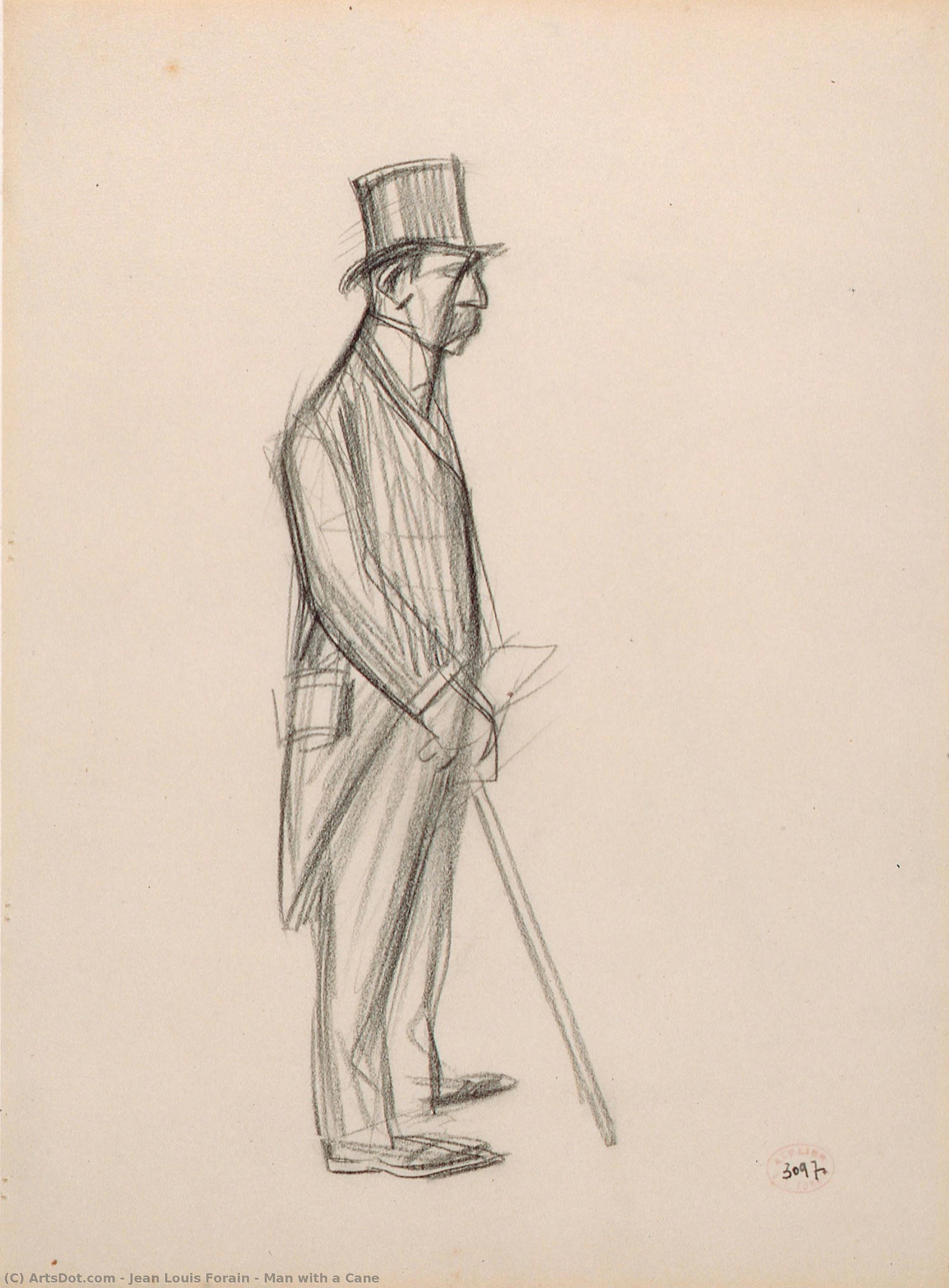 Man With A Cane — Jean Louis Forain