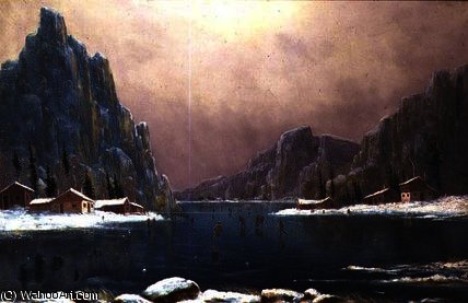 Figures Skating On A Lake — Nils Hans Christiansen