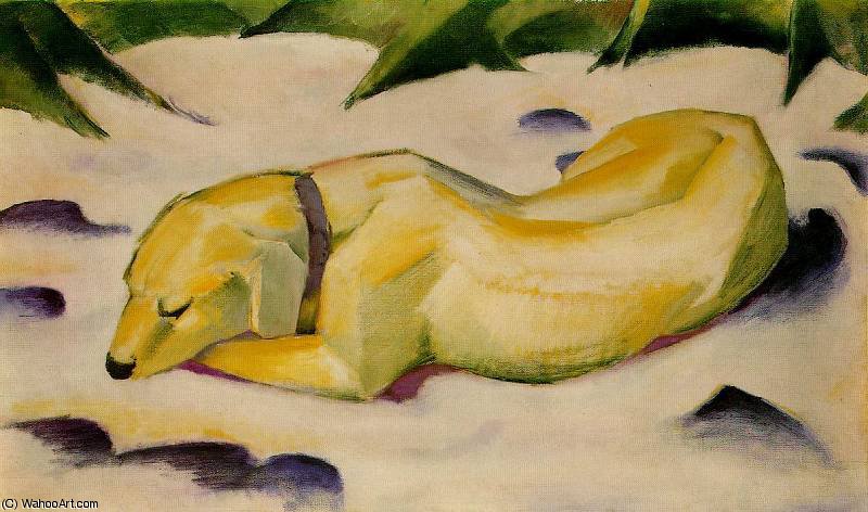 Dog Lying In The Snow — Franz Marc