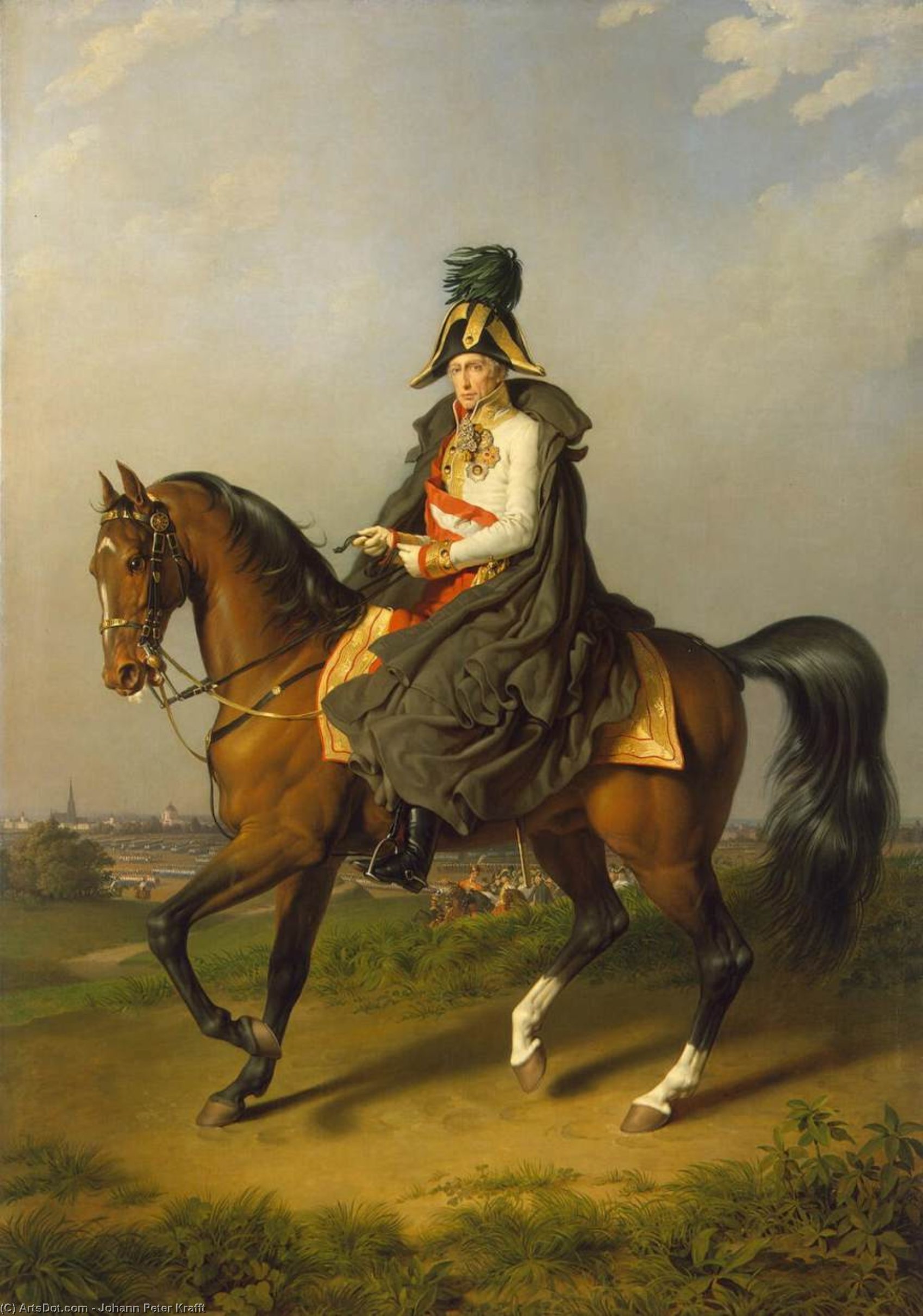 Equestrian Portrait Of Franz I — Johann Peter Krafft