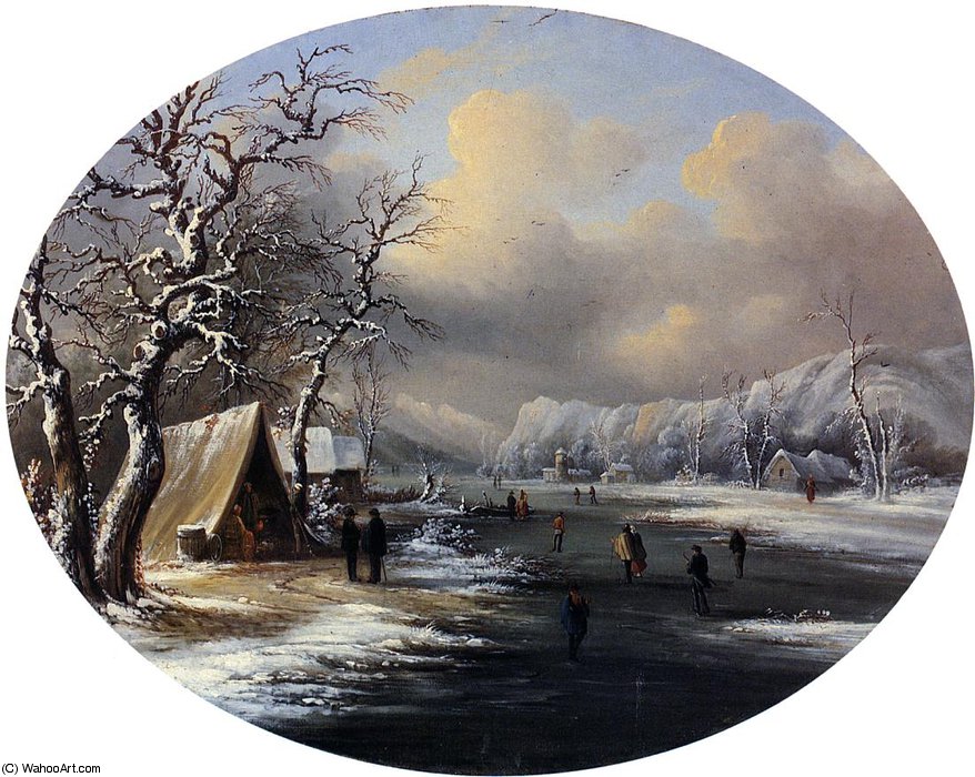 Skating On The Pond — Régis François Gignoux