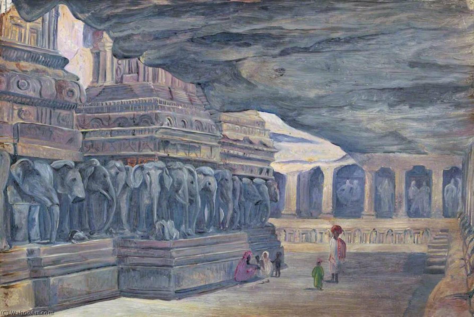 The Kylas (kailasa), Ellora, Maharashtra, India — Marianne North
