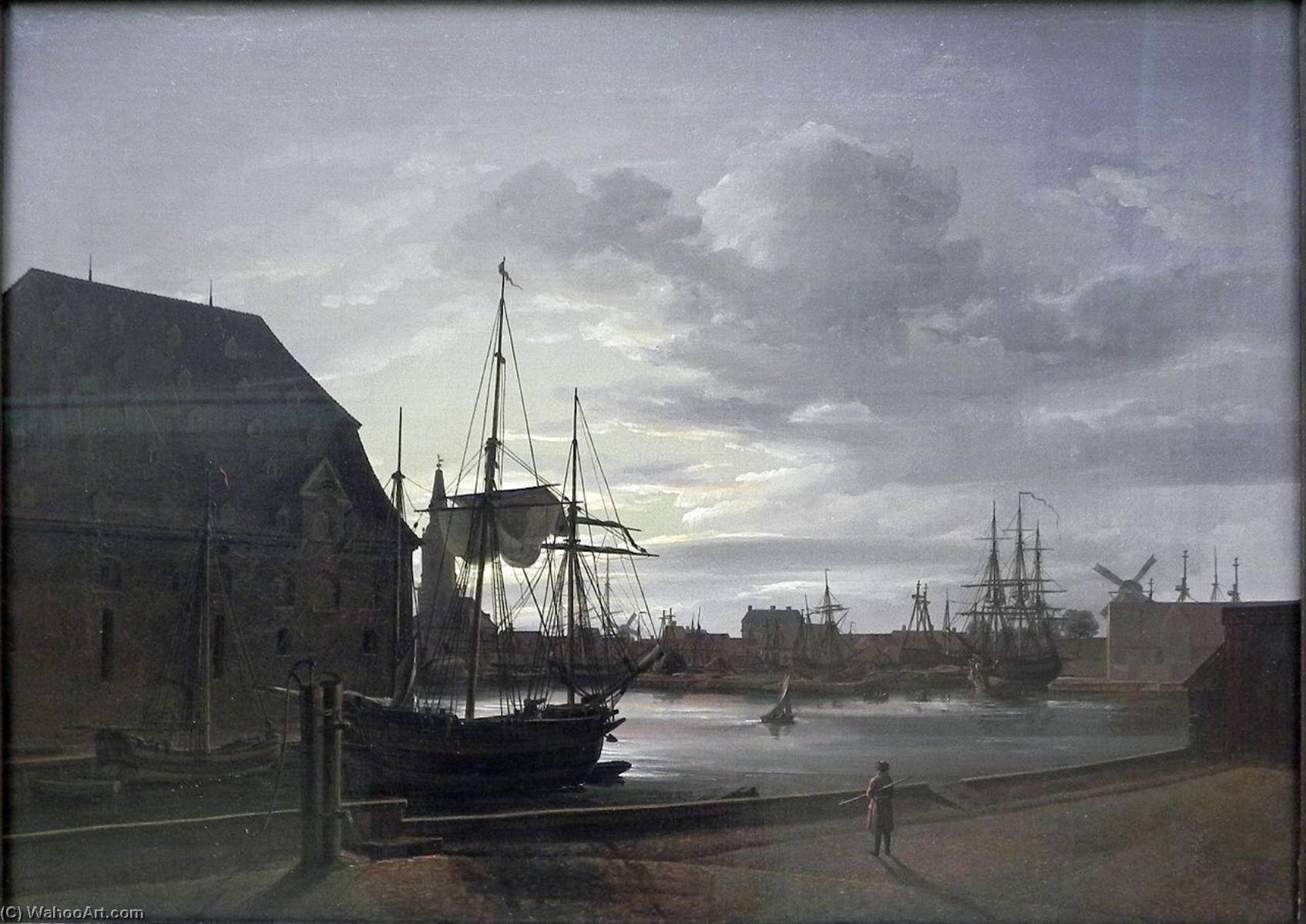 Frederiksholms Canal In Copenhagen With Christian Iv's Brewery — Johan Christian Claussen Dahl
