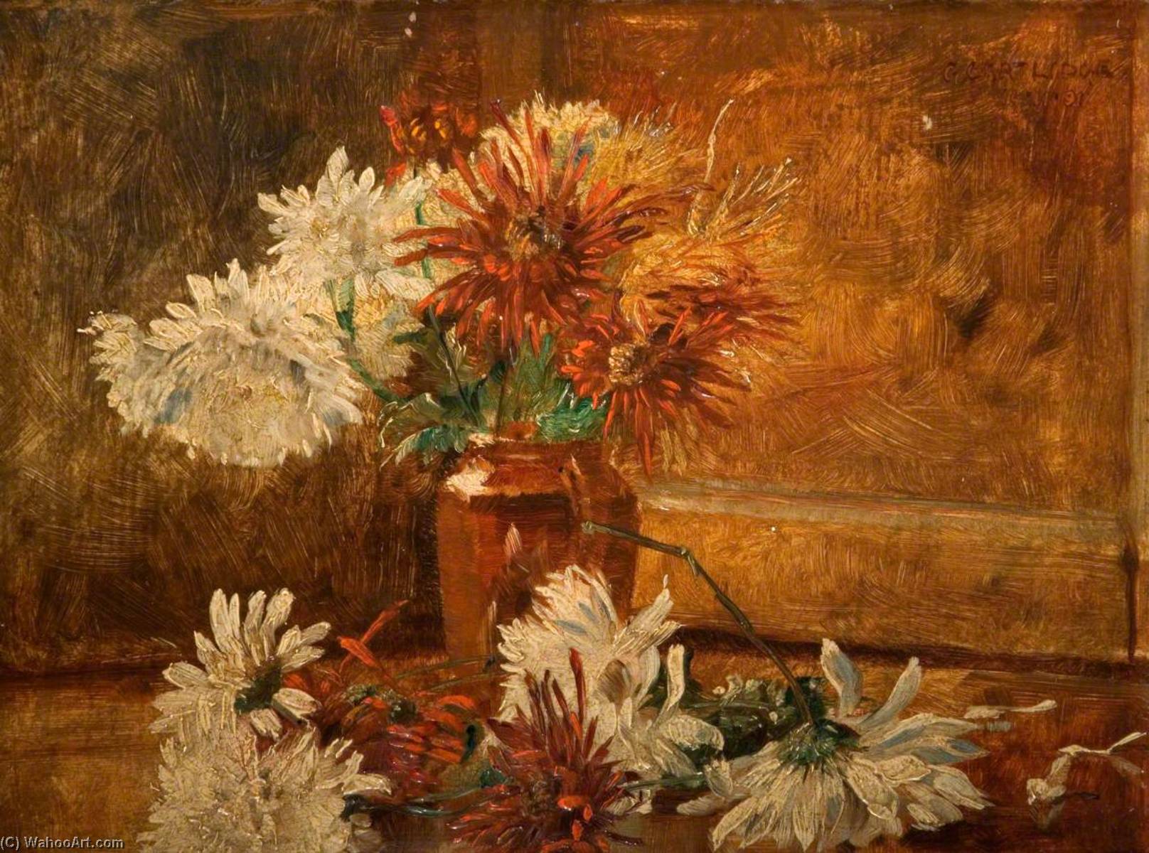 Still Life, Chrysanthemums — George Cartlidge