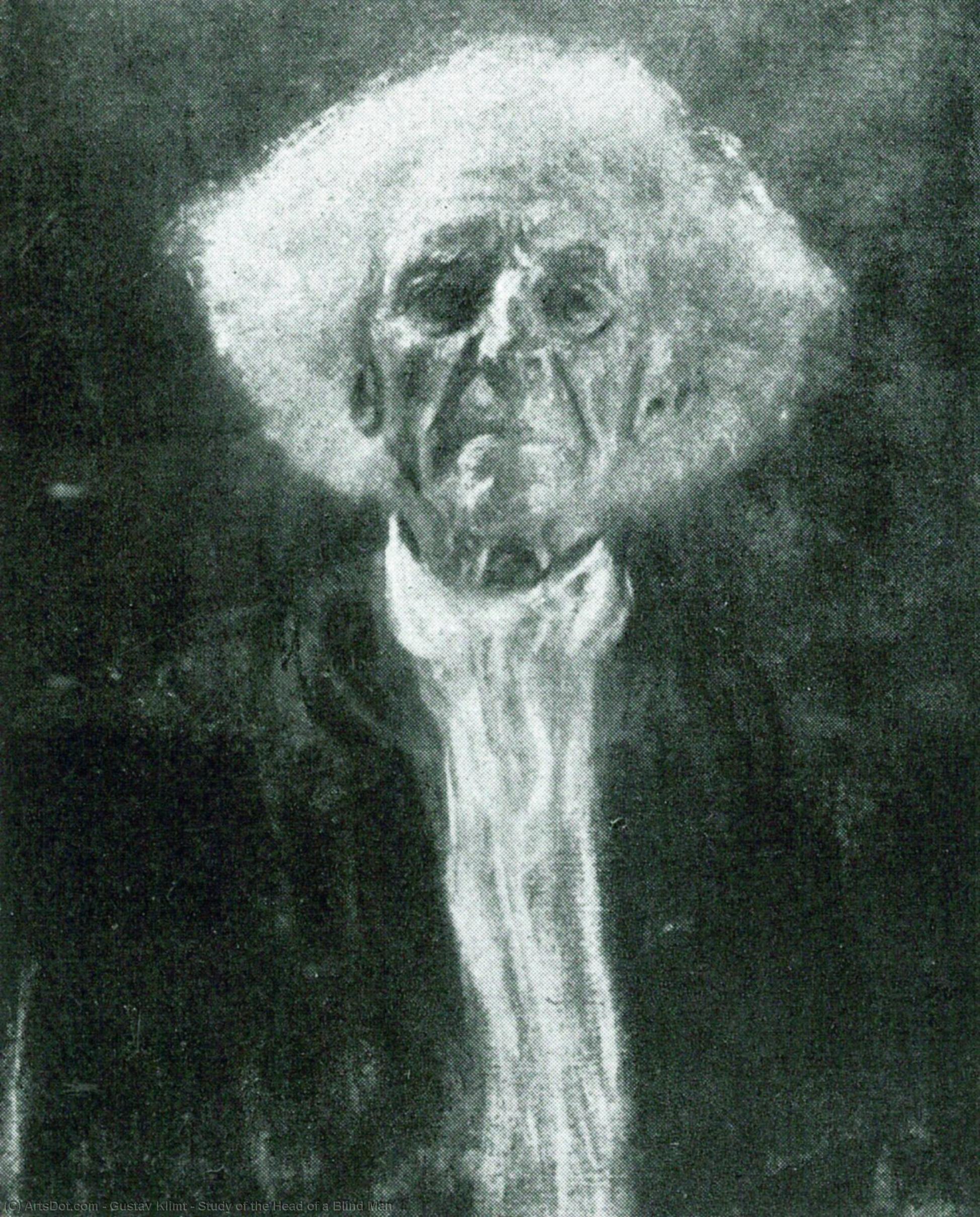 Study Of The Head Of A Blind Man — Gustav Klimt