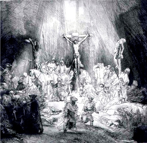 Le Christ Entre Deux Larrons, Louvre — Rembrandt Van Rijn