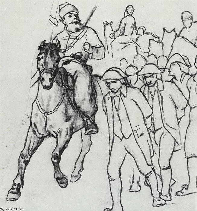 Pugachev Escort Convoys Of Prisoners — Vasily Grigoryevich Perov