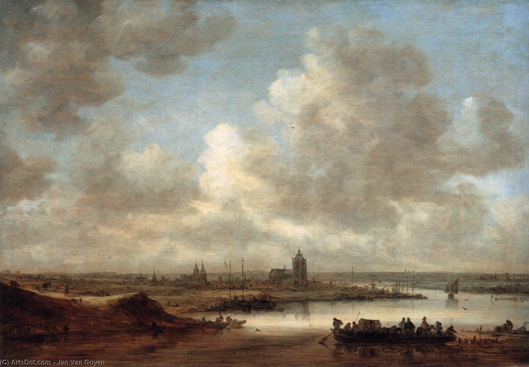 The Rhine At Arnhem — Jan Josephszoon Van Goyen