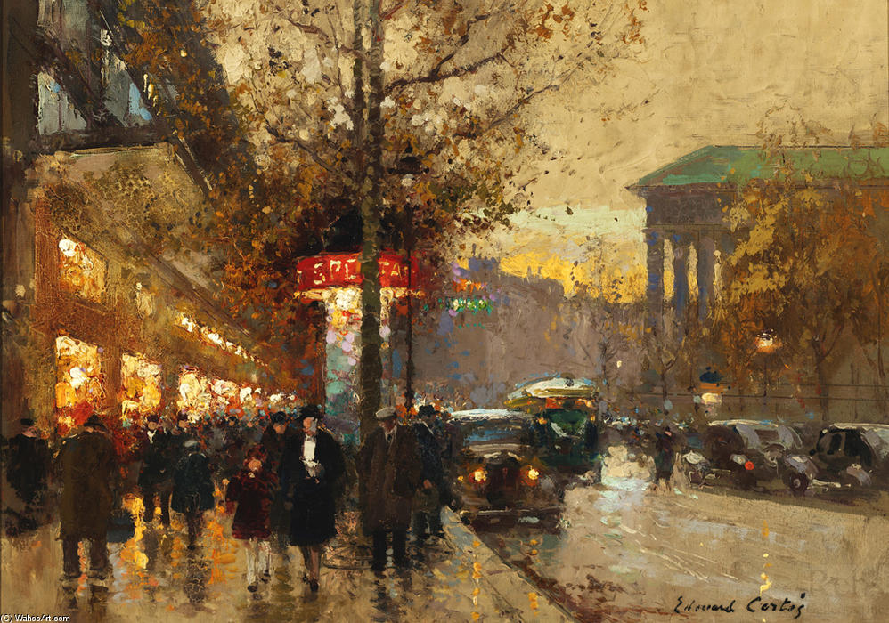 La Madeleine In Crepuscule Look From Boulevard — Edouard Cortès