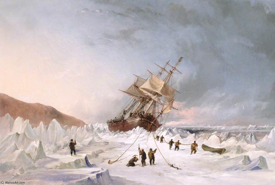 Hms Assistance In The Ice — Thomas Sewell Robins