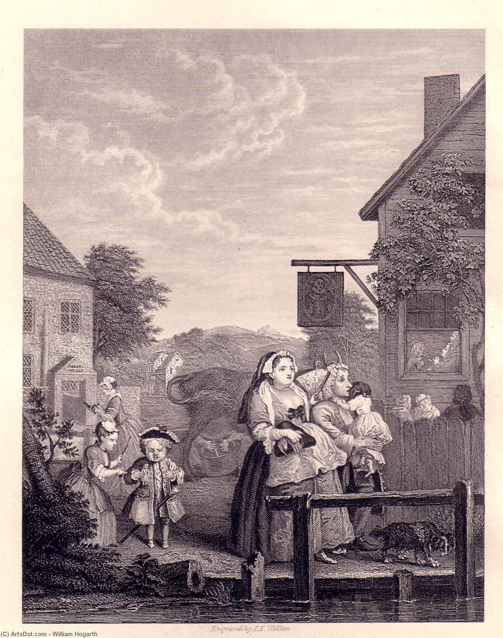 Times Of The Day: Evening — William Hogarth