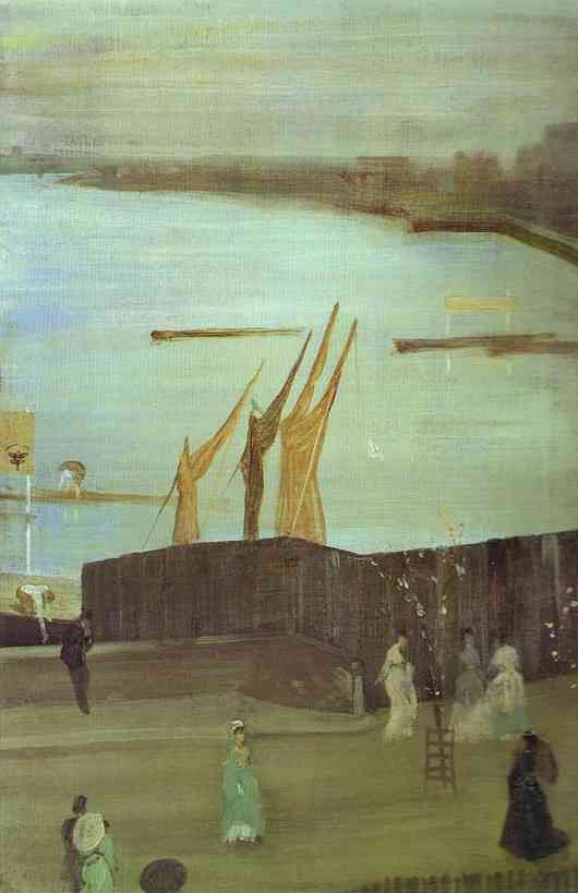 Variations In Pink And Grey, Chelsea — James Abbott Mcneill Whistler