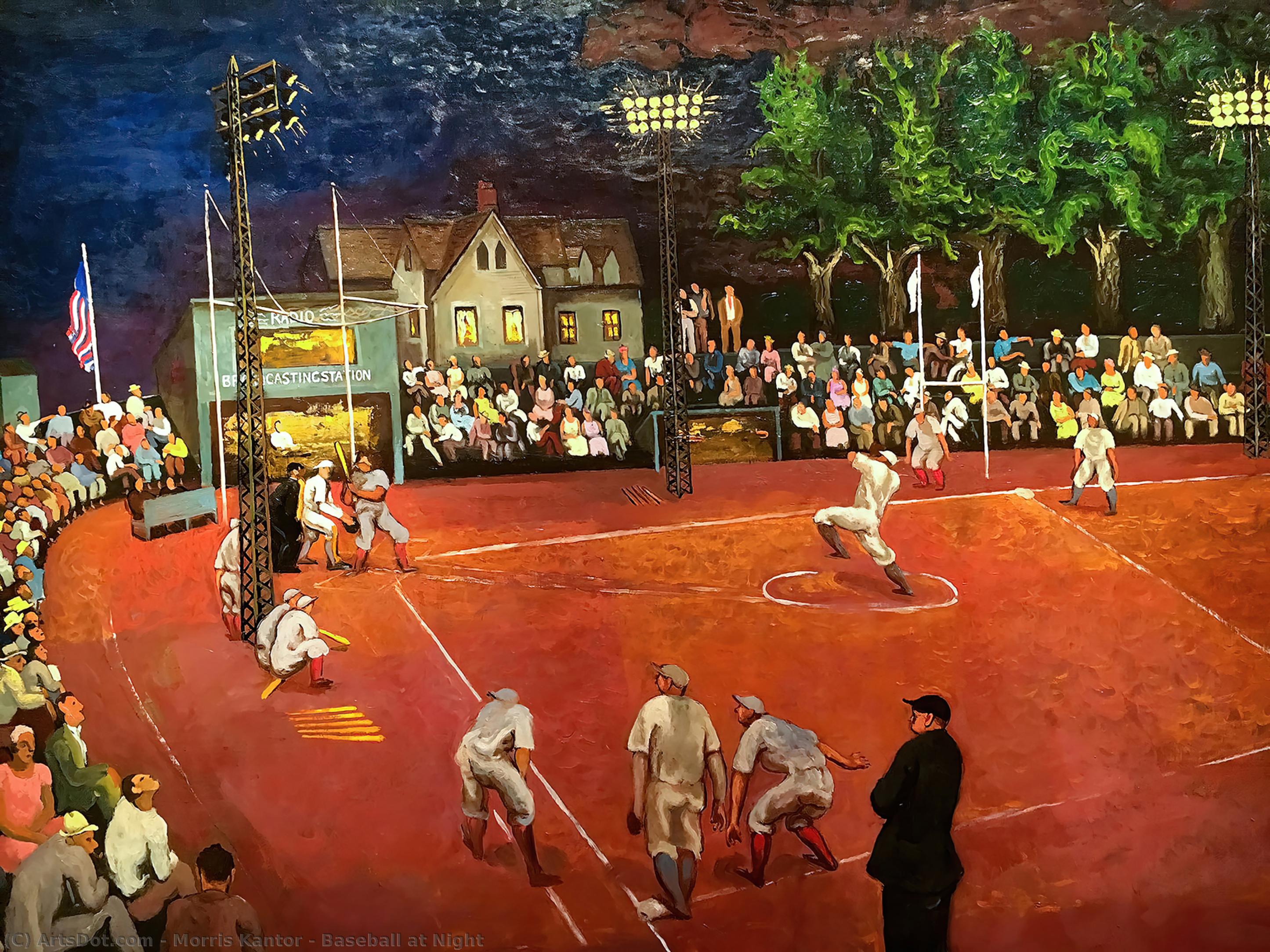 Baseball At Night — Morris Kantor