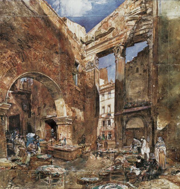 The Fish Market In Rome — Rudolf Von Alt