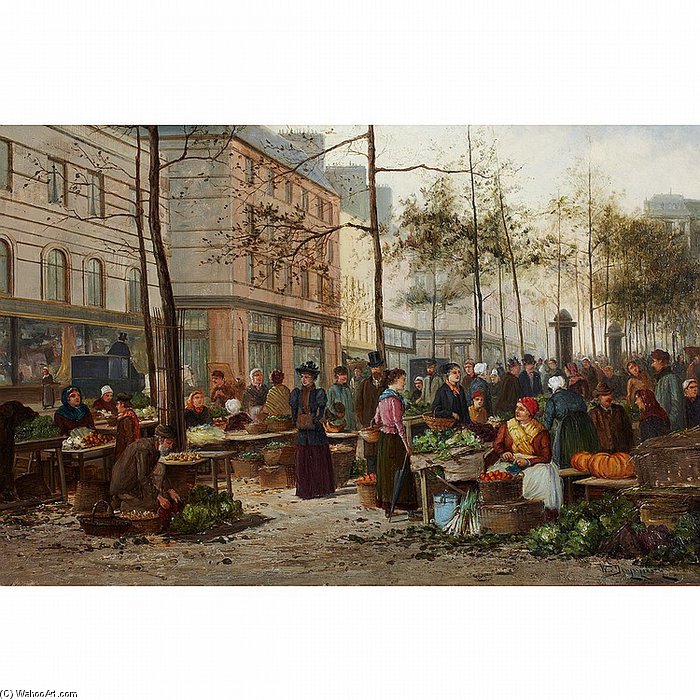Dutch Les Place Des Halles, Paris — William Raymond Dommersen