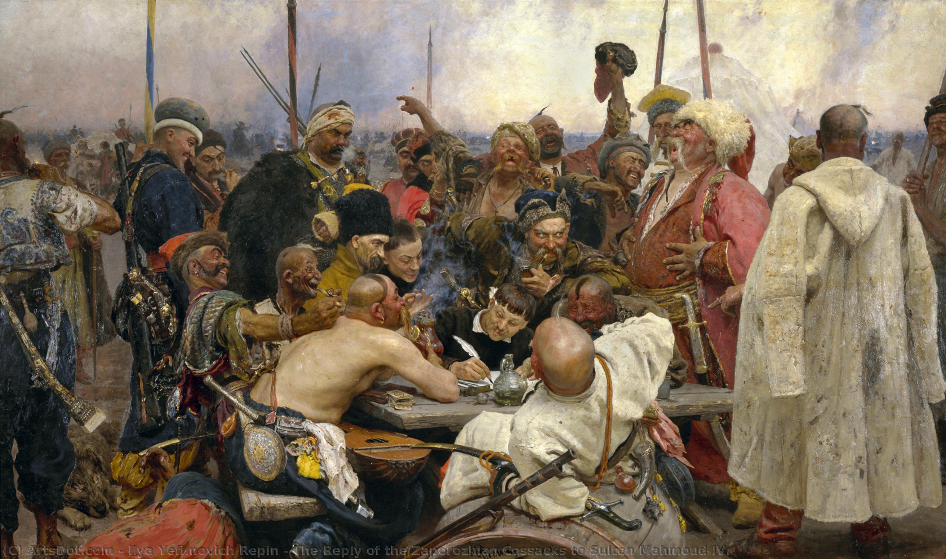The Reply Of The Zaporozhian Cossacks To Sultan Mahmoud Iv. — Ilya Yefimovich Repin