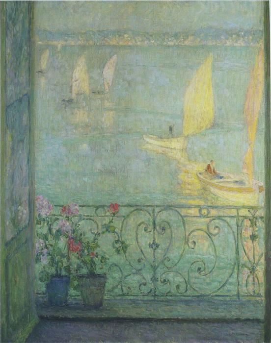 The Window At Croisic — Henri Le Sidaner