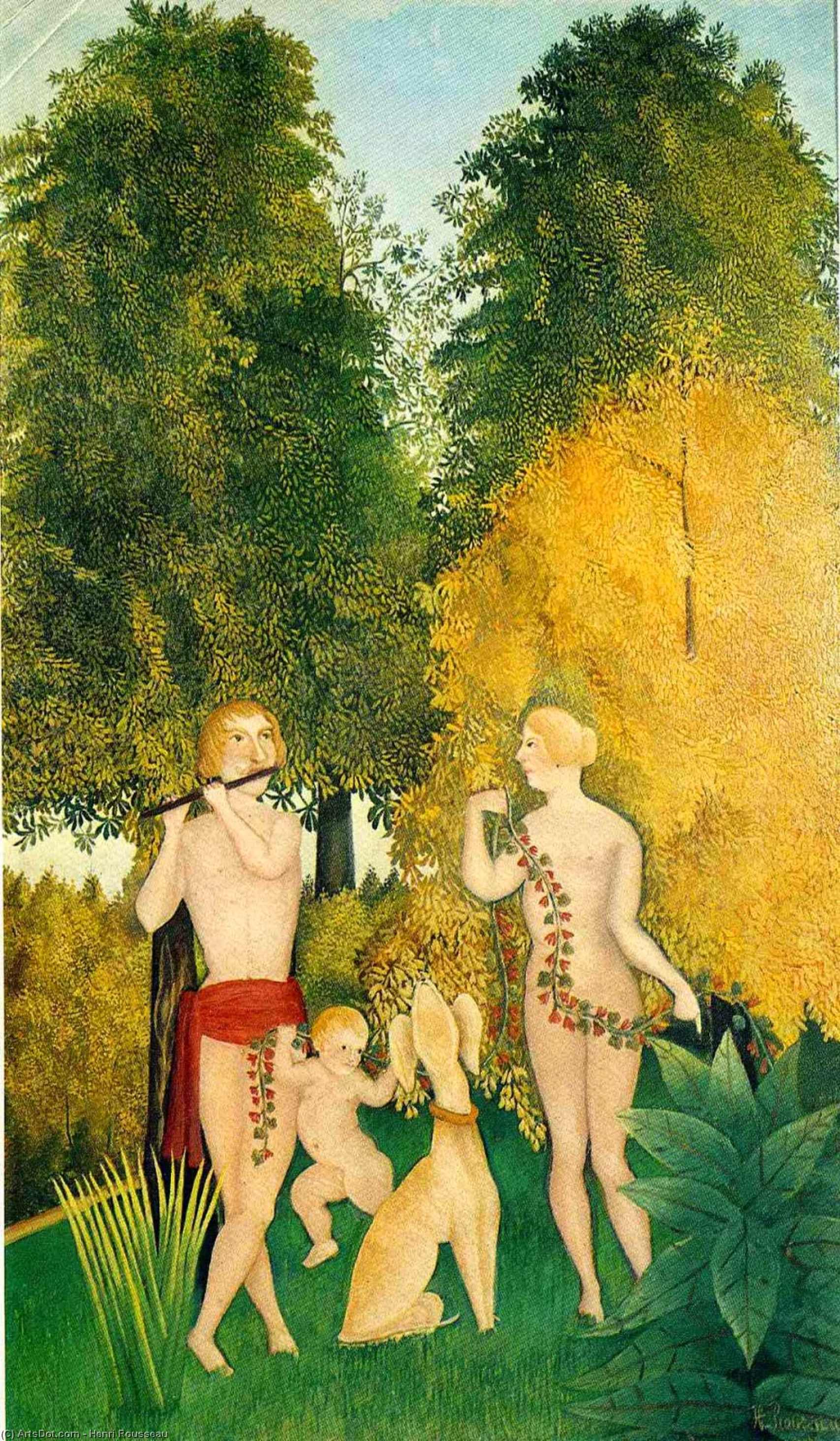 The Happy Quartet — Henri Julien Félix Rousseau (le Douanier)