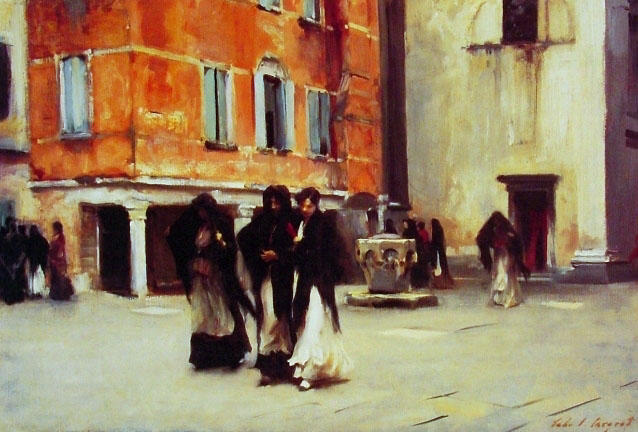 Sortie De L'eglise Campo San Canciano Venice — John Singer Sargent
