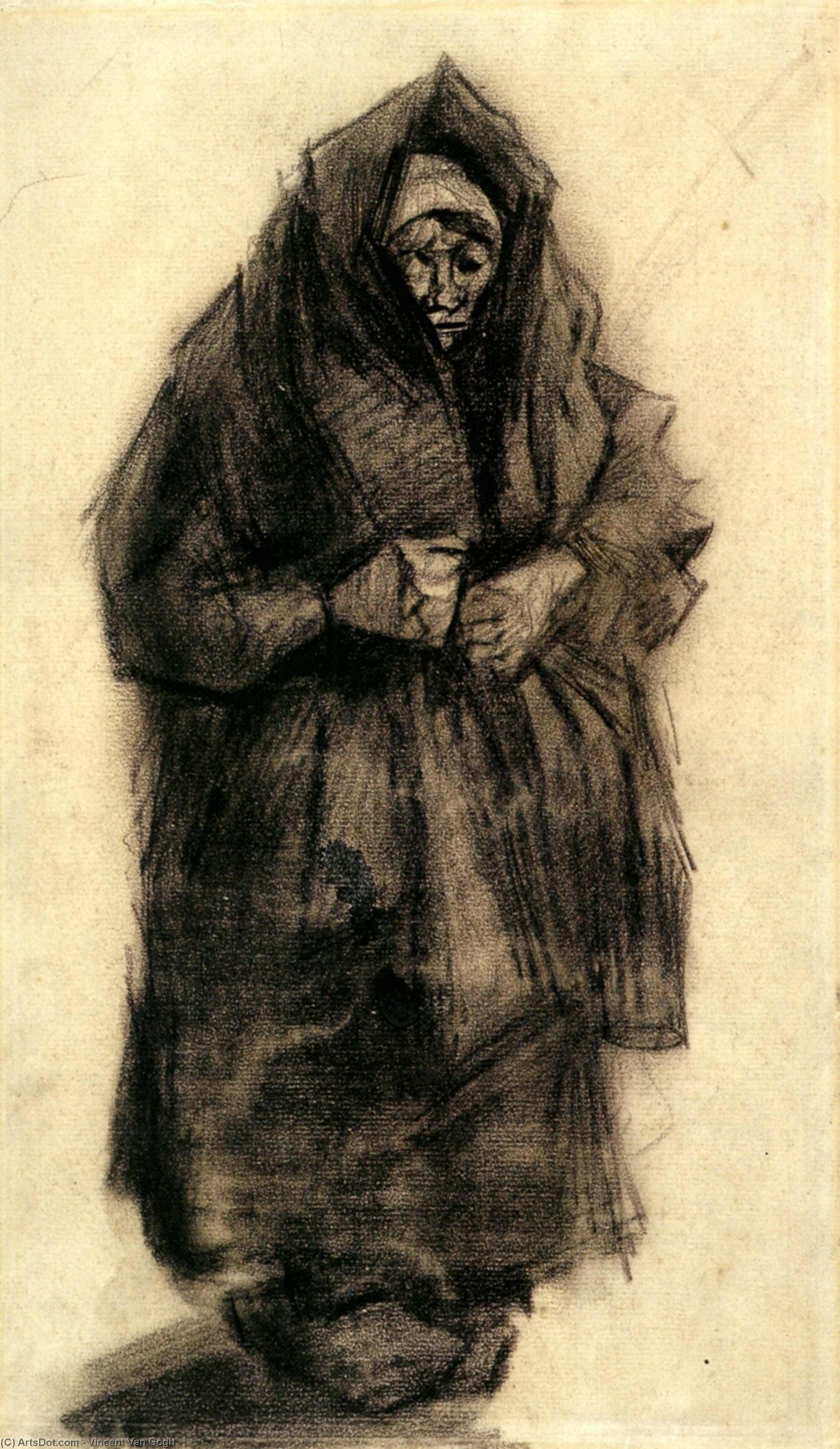 Woman With A Mourning Shawl — Vincent Willem Van Gogh