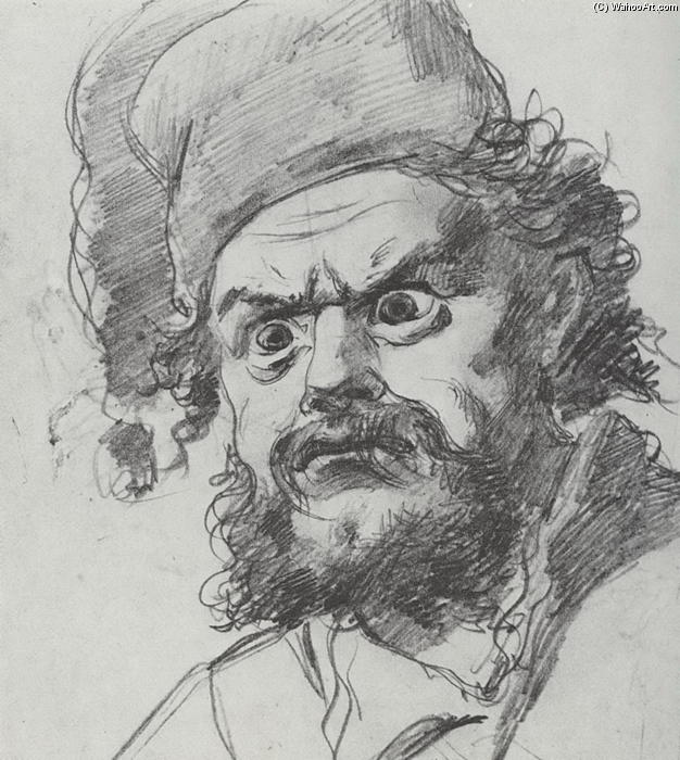 The Head Of Pugachev. Sketch — Vasily Grigoryevich Perov