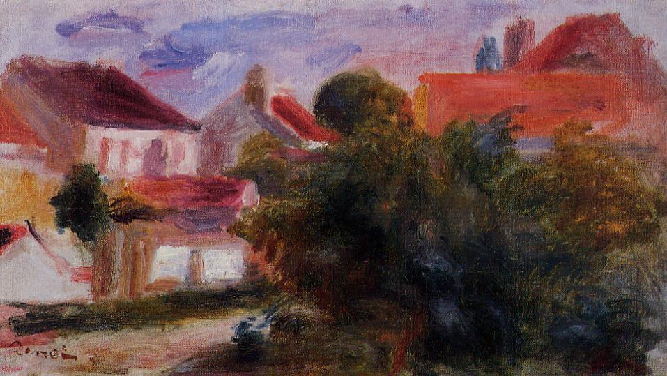 Street In Essoyes — Pierre-auguste Renoir