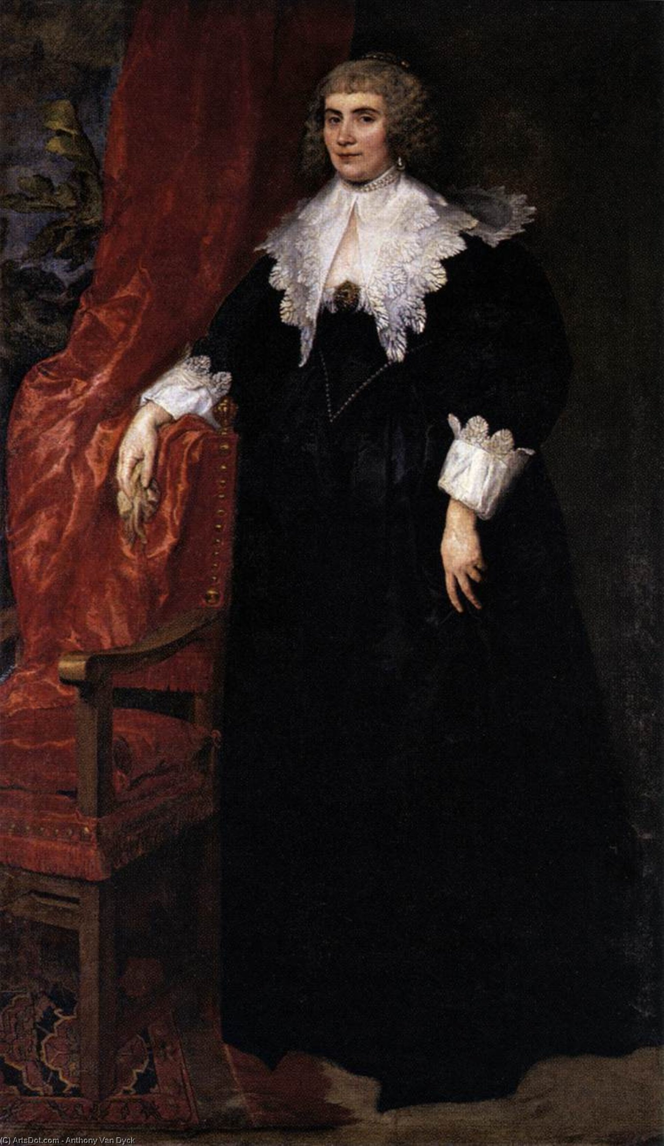Portrait Of Anna Van Craesbecke — Sir Anthony Van Dyck