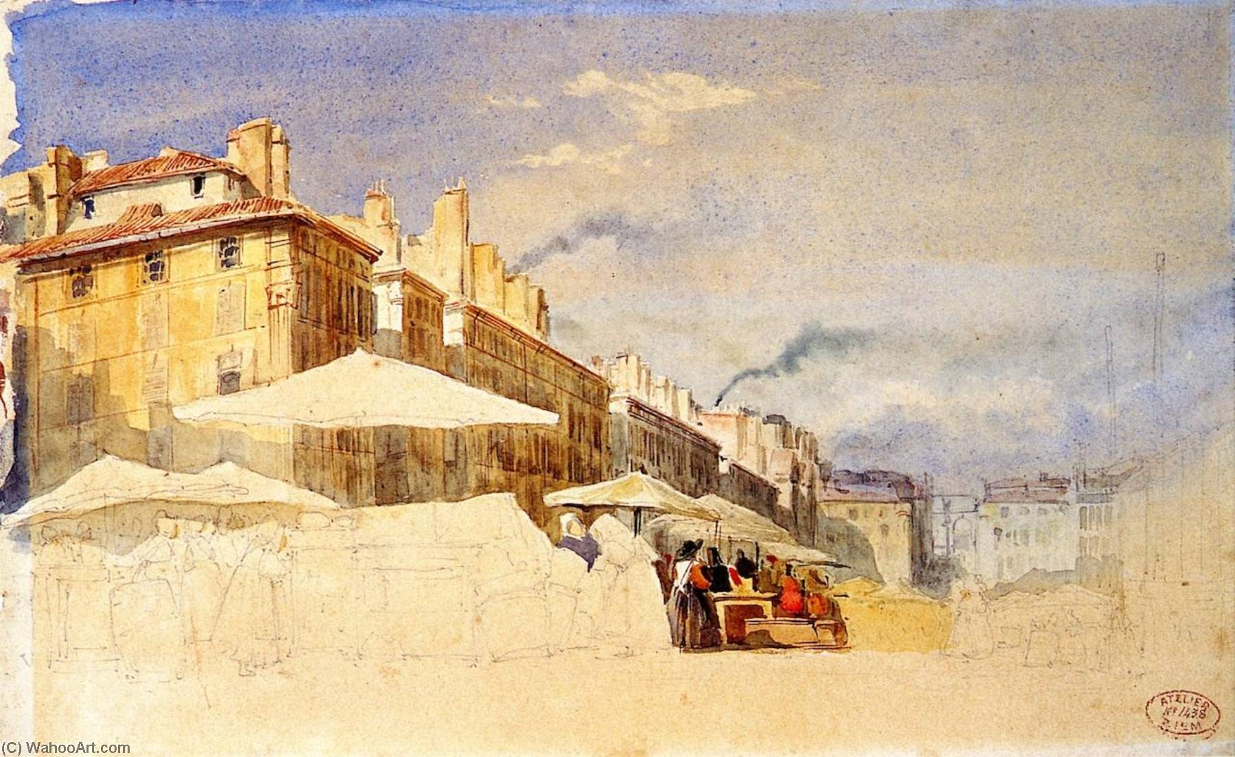 Marseille, Marché Sur Le Cours — Felix Francois Georges Philbert Ziem