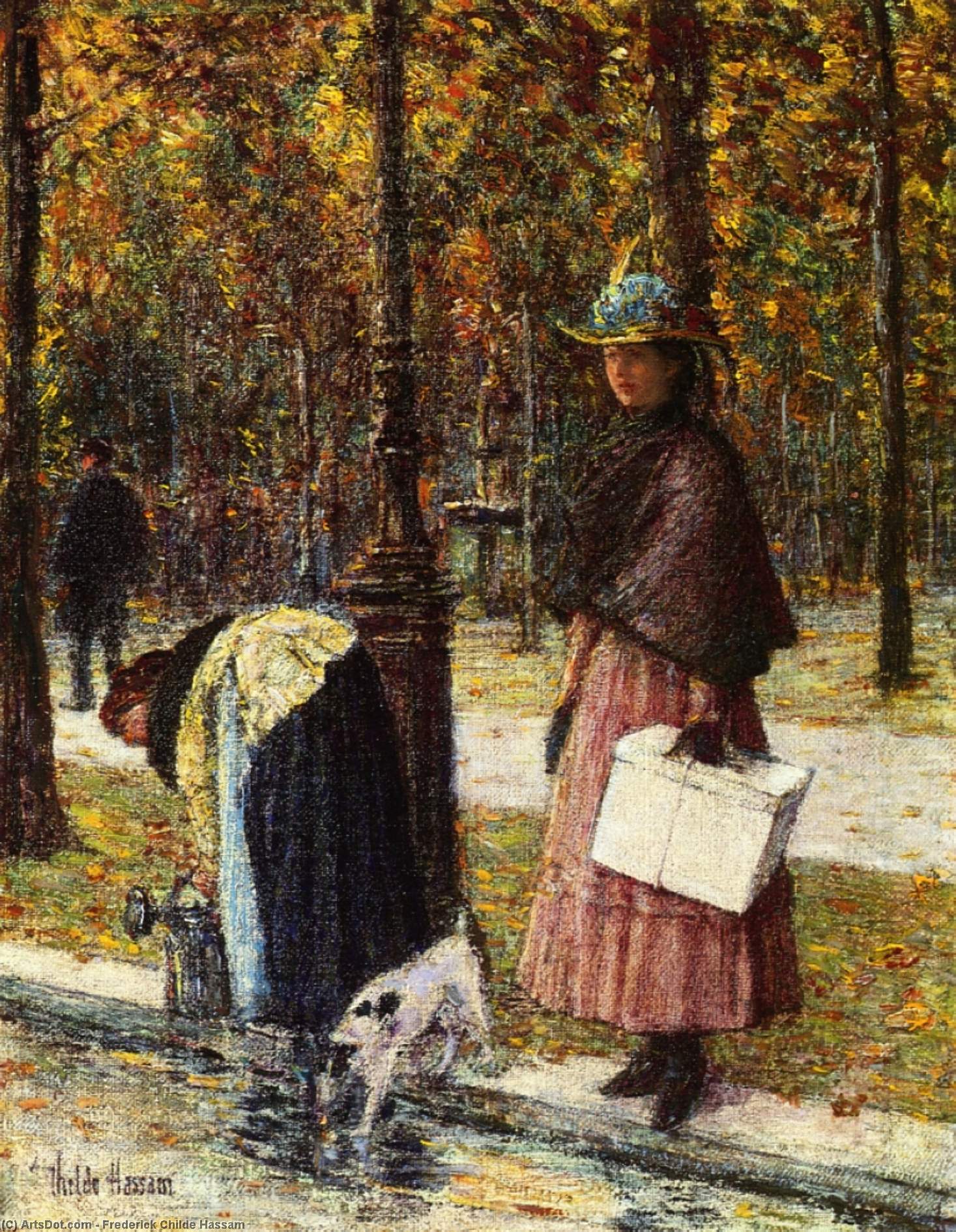 Evening, Champs-elysees (also Known As Pres Du Louvre) — Frederick Childe Hassam