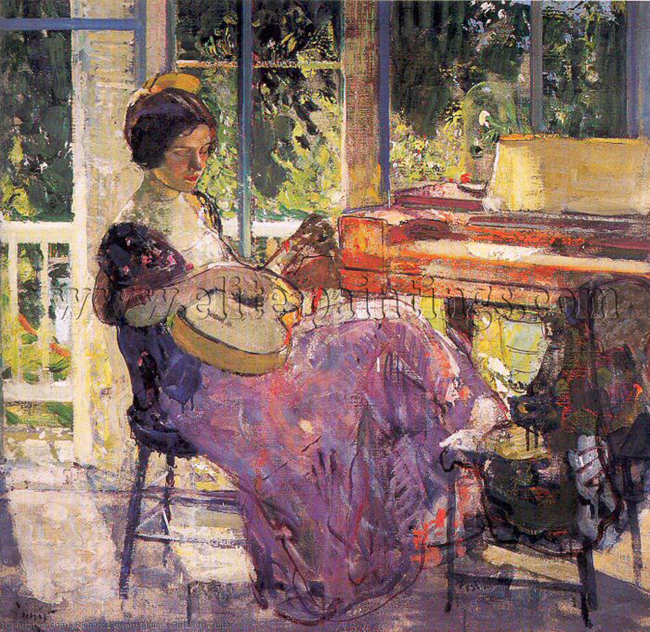 Girl With Guitar — Richard Edward Miller