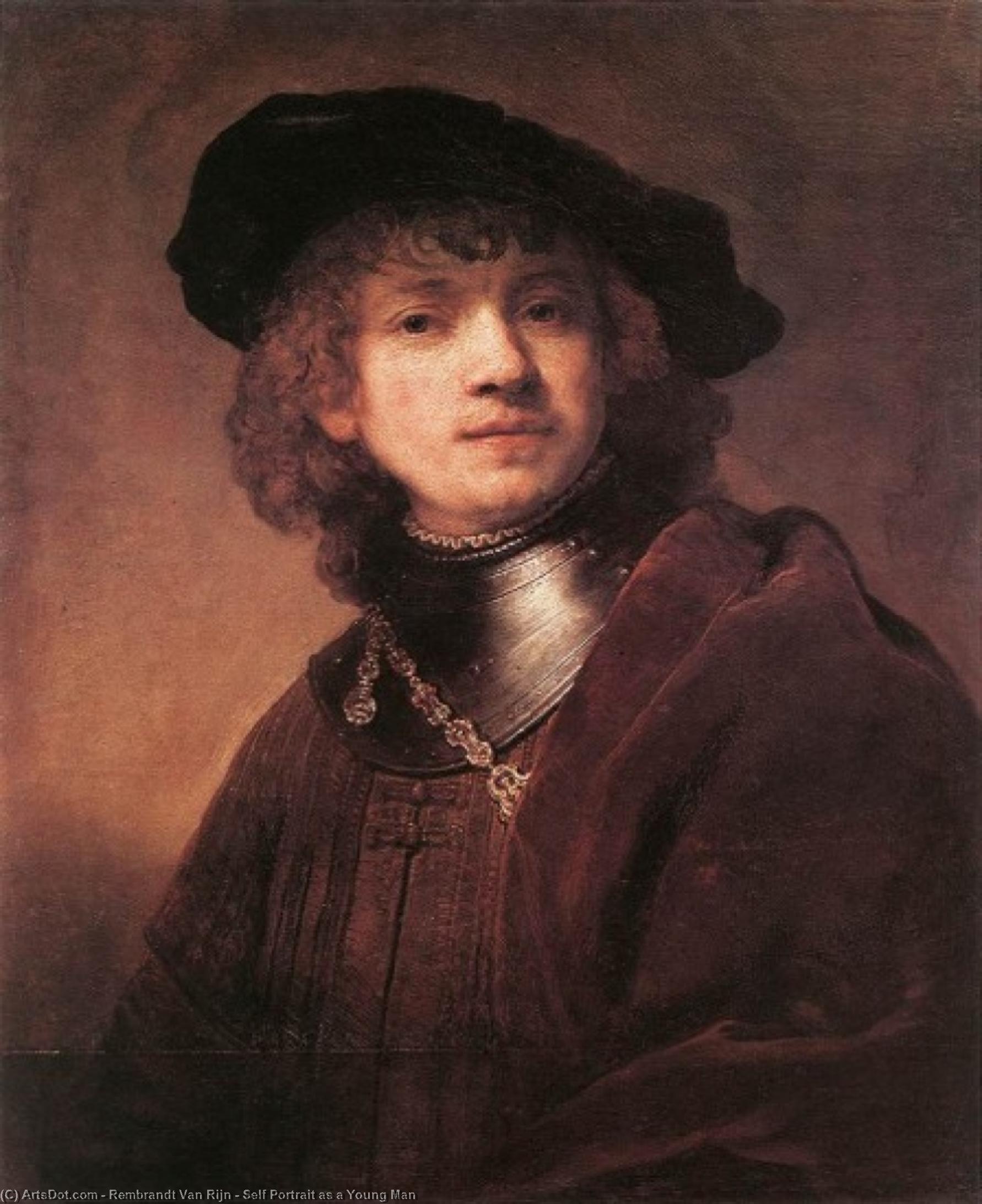 Self Portrait As A Young Man — Rembrandt Van Rijn