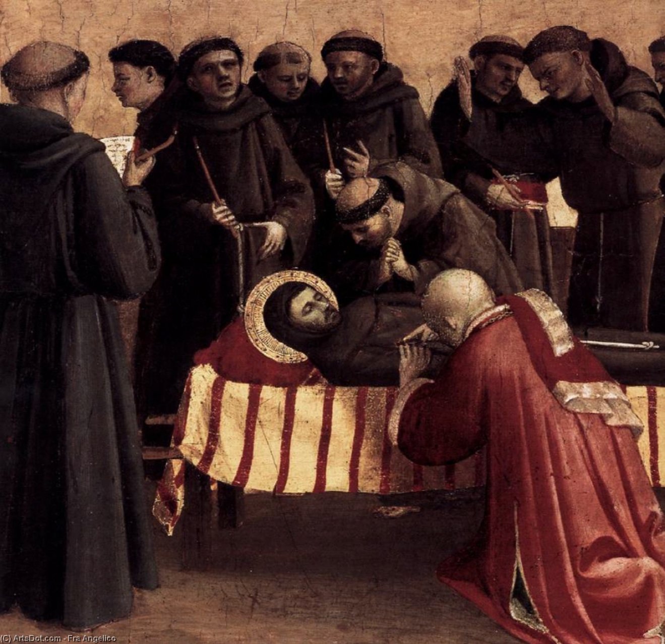 The Lamentation Over St Francis (detail) — Fra Angelico