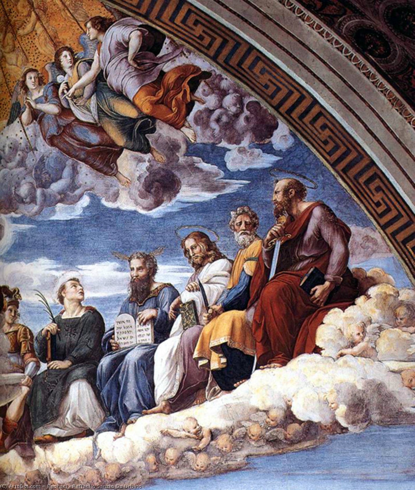 La Disputa (detail 10) (stanza Della Segnatura) — Raphael