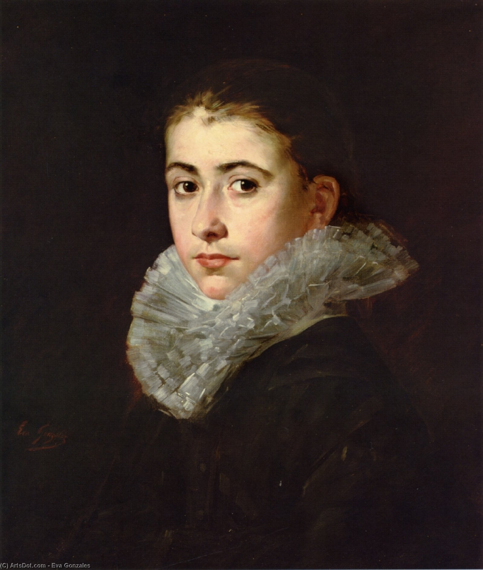Portrait Of A Young Woman — Eva Gonzalès