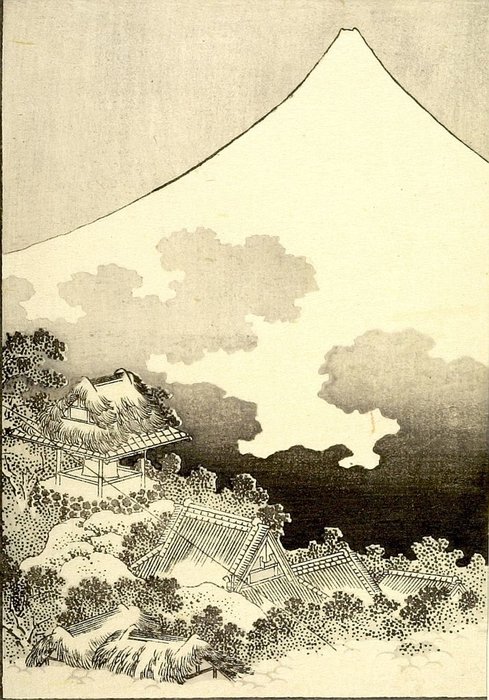 Fuji En Una Tormenta — Katsushika Hokusai